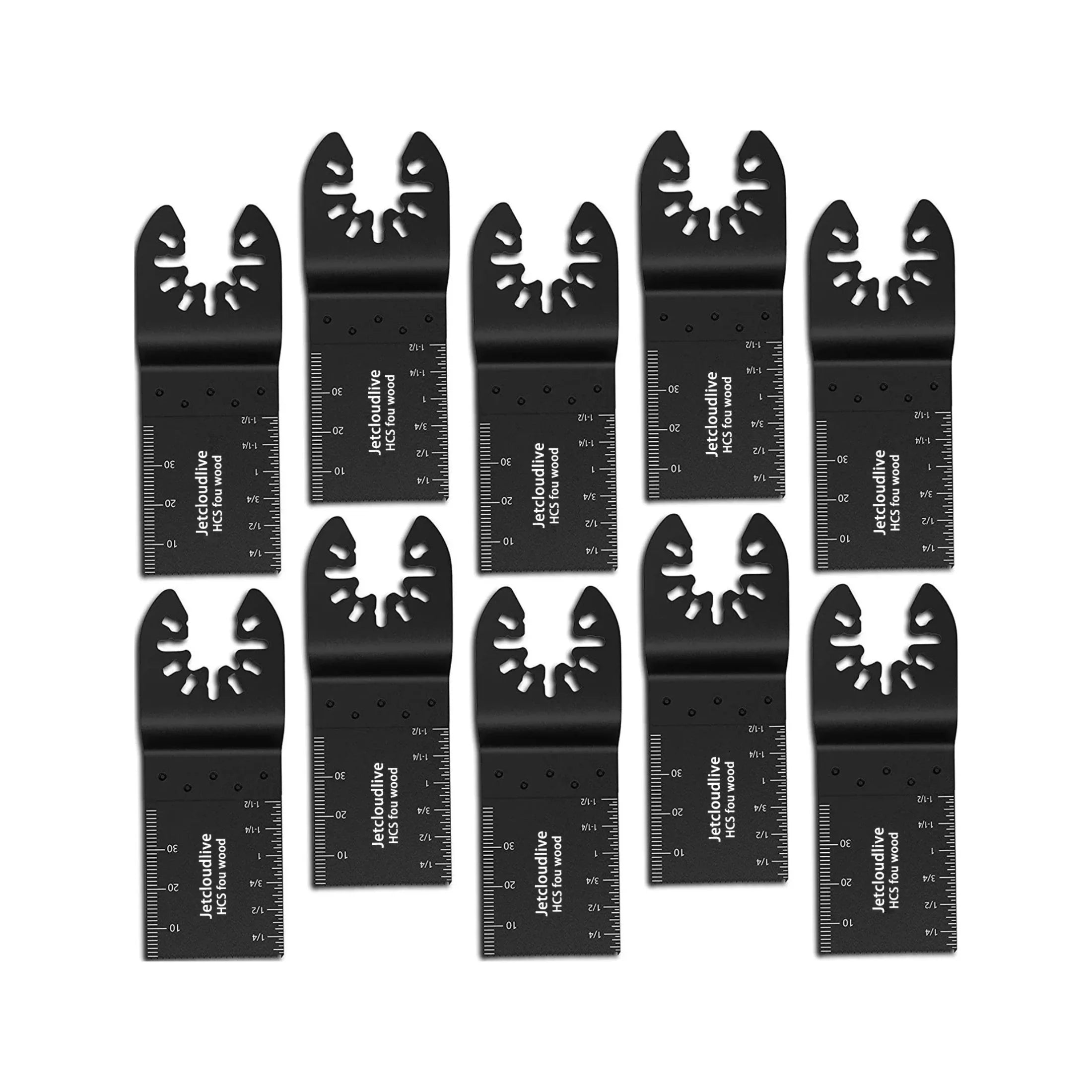 Jetcloudive HCS wood oscillating tool blades with measurement markings for precise cutting tasks